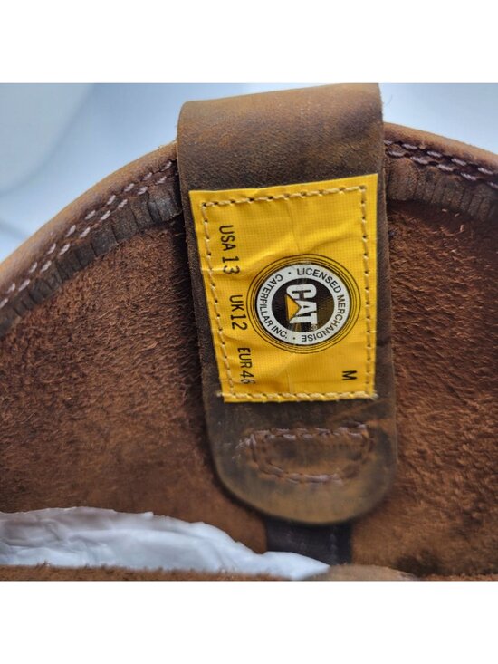 Caterpillar CAT Work Boots 9 M Revolver Soft Toe Wellington Brown Leather P72191 main image 10